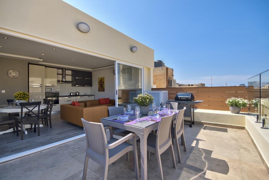 公寓 Luxe 3-bedroom Duplex Penthouse With Sea View Terrace And Jacuzzi 瓦莱塔